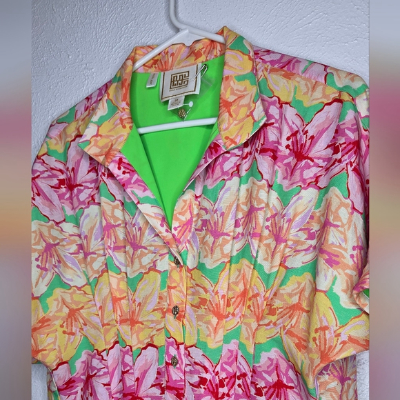 Emily Mccarthy The Georgia Dress In Azalea Multicolor Floral Women's Medium - Picture 6 of 16